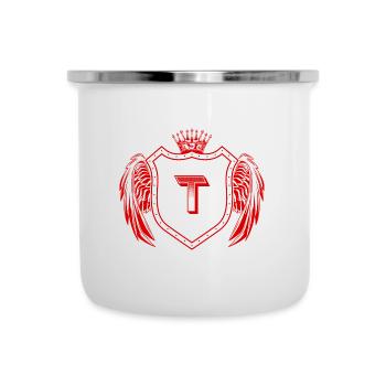 T Buchstabe Wappen - Emaille-Tasse - Weiß - Vorne