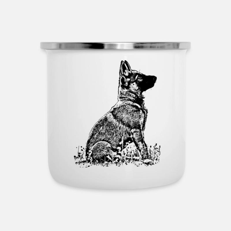 Schaeferhund Welpe - Camper Mug - white