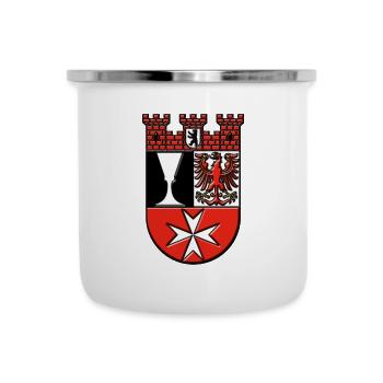 Berlin Bezirk Neukölln Wappen - Emaille-Tasse - Weiß - Vorne