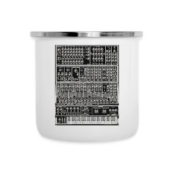 Modulares System synth - Emaille-Tasse - Weiß - Vorne