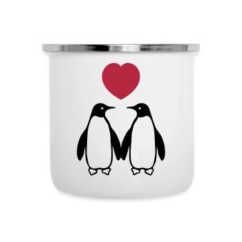 Verliebte Pinguine - Camper Mug - white - Front