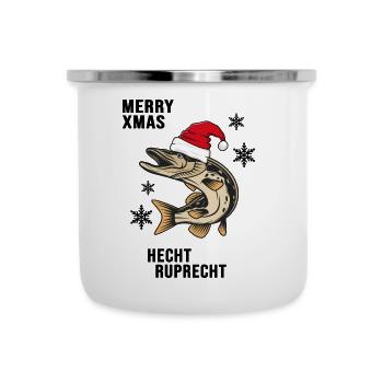 Pêche « Hecht Ruprecht » capture et remise à l’eau de Noël - Tasse émaillée - blanc - Devant