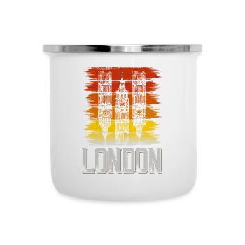 London England UK City Vintage Retro Skyline - Camper Mug - white - Front