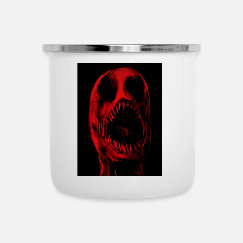 Roter schrei - Emaille-Tasse - Weiß