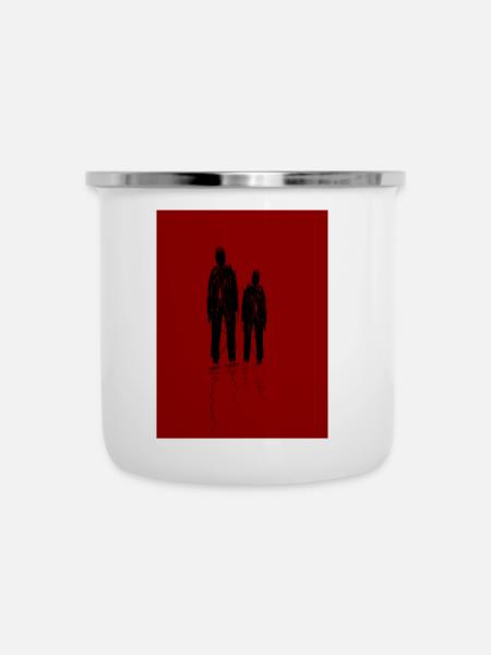 Alleine - Emaille-Tasse - Weiß