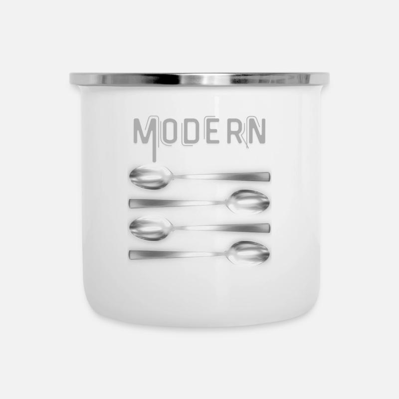 Modern Spoon - Camper Mug - white