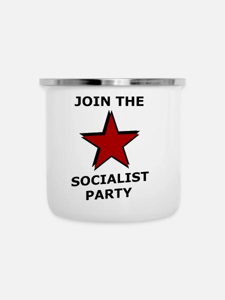 Die Sozialismus Partei - Emaille-Tasse - Weiß
