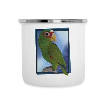 Perroquet à front blanc - Tasse émaillée - blanc - Devant
