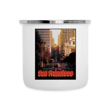 San Francisco city - Emaille-Tasse - Weiß - Vorne
