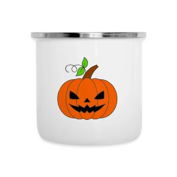 halloween kürbis - Emaille-Tasse - Weiß - Vorne