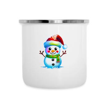 Frohe Weihnachten - Emaille-Tasse - Weiß - Vorne