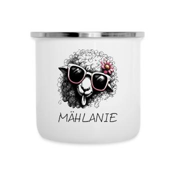 mählanie melanie meli melli schaf name lustig - Emaille-Tasse - Weiß - Vorne