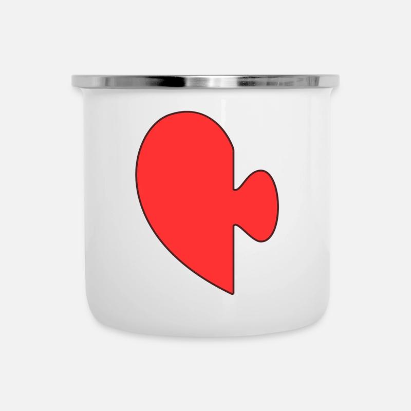 DuoHeart Puzzle - Camper Mug - white