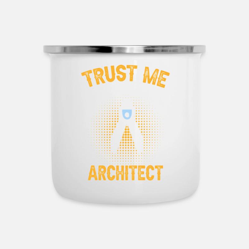 Les architectes me font confiance Conception technique - Tasse émaillée - blanc