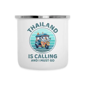 Thaïlande - Tasse émaillée - blanc - Devant