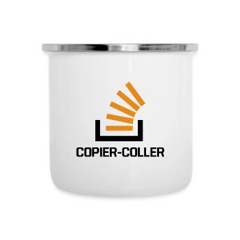 Copier Coller Programmer Software Developer Nerd G - Emaille-Tasse - Weiß - Vorne
