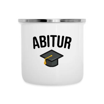 Abitur Abiturient Schulabschluss - Emaille-Tasse - Weiß - Vorne