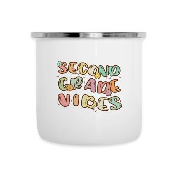 Second Grade Vibes - Back to School - Camper Mug - white - Front