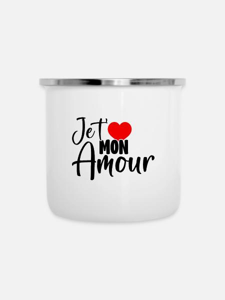 Ich liebe dich mein Liebling - Emaille-Tasse - Weiß
