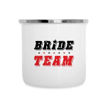 Équipe de la mariée - Tasse émaillée - blanc - Devant