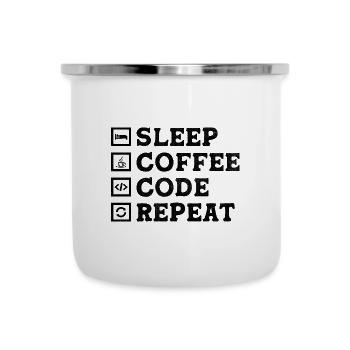 Kaffee-Codierung Programmierer Programmierer Entwickler Nerd Coff - Emaille-Tasse - Weiß - Vorne