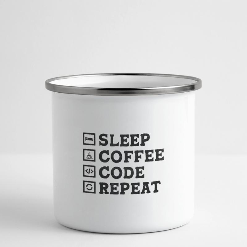 Café Codage Programmeur Codeur Développeur Nerd Coff Tasse émaillée