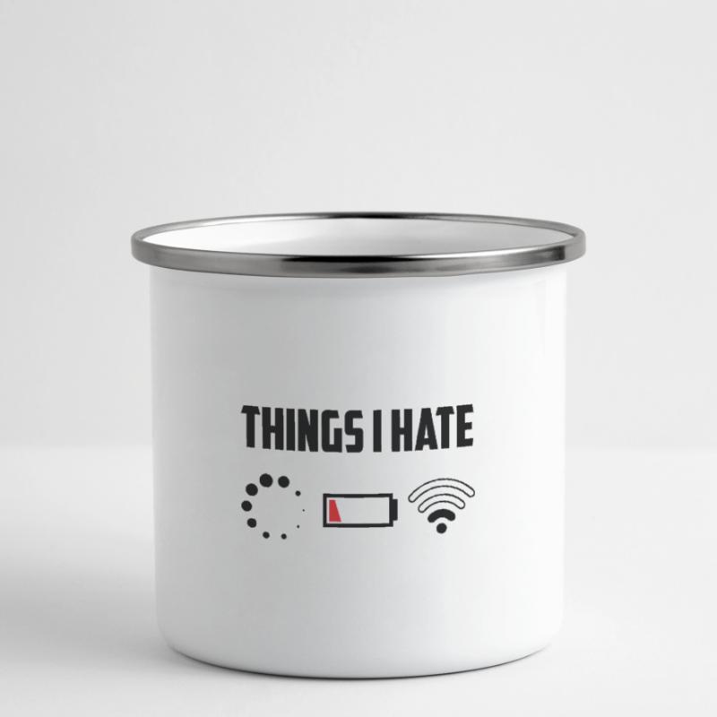 Things I Hate Programmer Coder Coding Developer So Emaille-Tasse