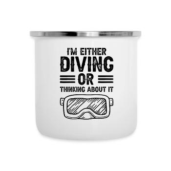 Plongée sous-marine - Tasse émaillée - blanc - Devant