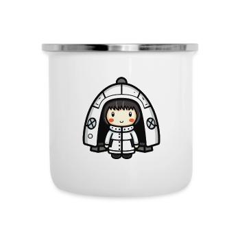 Igloo Eskimo Winter Comic - Camper Mug - white - Front