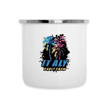 Italy Party Crew Holiday Saying - Camper Mug - white - Front