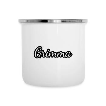 Grimma - Textdesign mit Stadtnamen - Emaille-Tasse - Weiß - Vorne