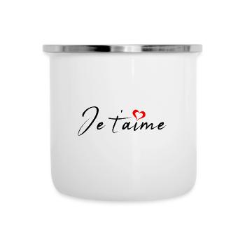Ich liebe dich - Emaille-Tasse - Weiß - Vorne