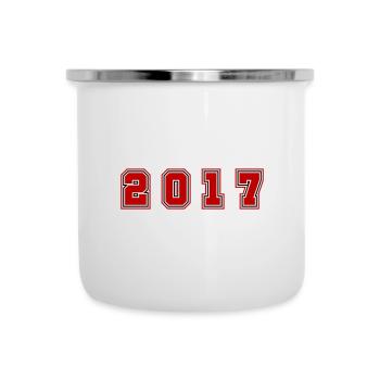2017 Jahr Zahl - Emaille-Tasse - Weiß - Vorne