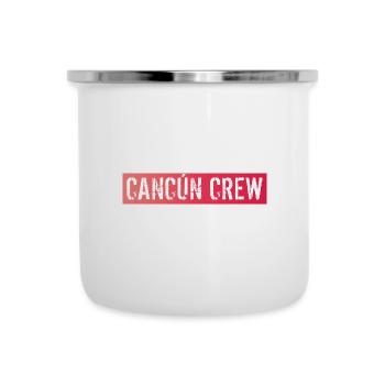 Cancun Crew - Emaille-Tasse - Weiß - Vorne