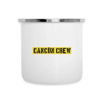Cancun Crew - Emaille-Tasse - Weiß - Vorne