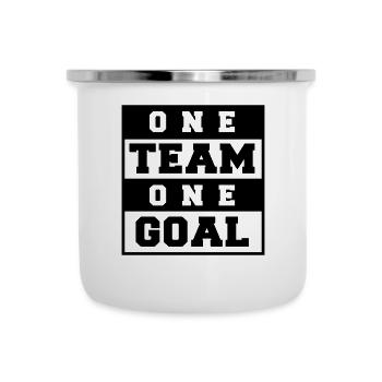 Objectif de travail d'équipe Sport Objectif d'équipe - Tasse émaillée - blanc - Devant