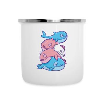 Trans Pride Orca Transgender - Camper Mug - white - Front
