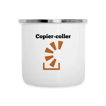 Copier Coller Programmer Software Developer Nerd G - Emaille-Tasse - Weiß - Vorne