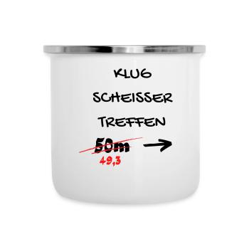 Klugscheisser Treffen - Emaille-Tasse - Weiß - Vorne