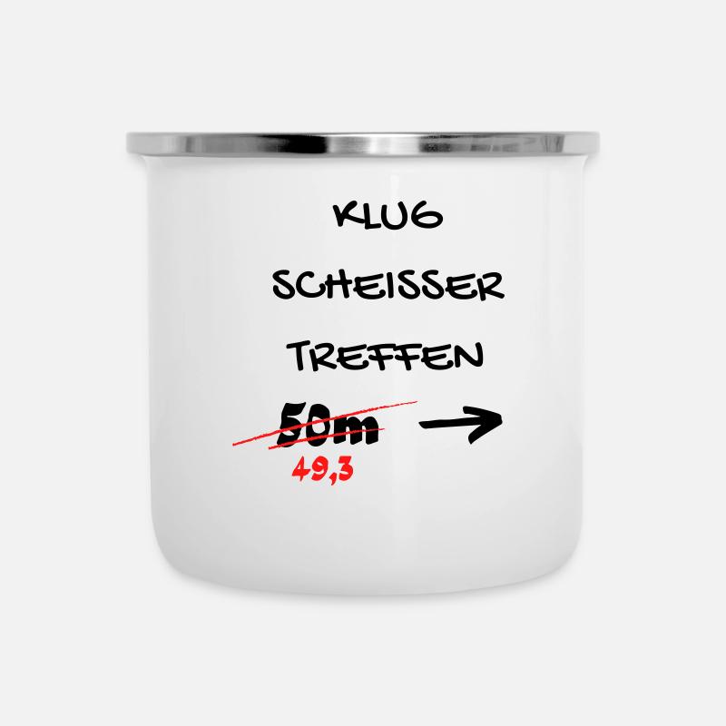 Klugscheisser Treffen - Emaille-Tasse - Weiß