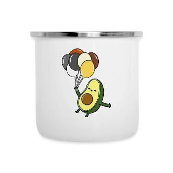Avocado Ballon Gay Bear Pride - Emaille-Tasse - Weiß - Vorne