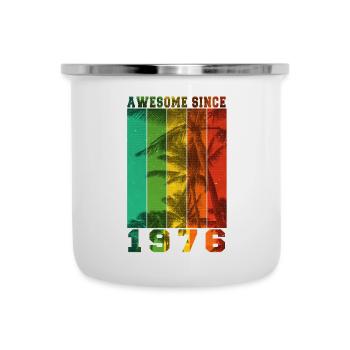 Großartig seit 1976 - Emaille-Tasse - Weiß - Vorne
