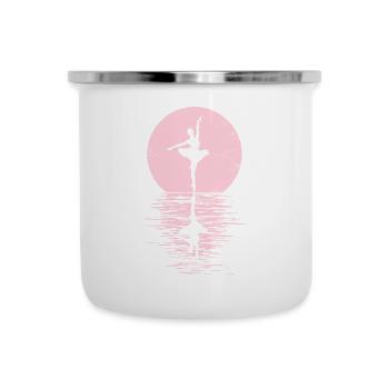 Ballet, Ballerine, Fille, Fille, Danse - Tasse émaillée - blanc - Devant