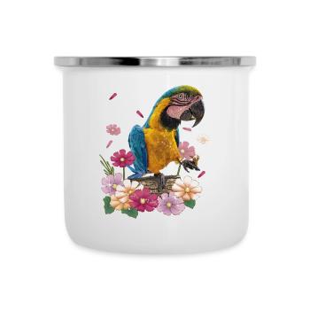 The blue and yellow macaw - Camper Mug - white - Front