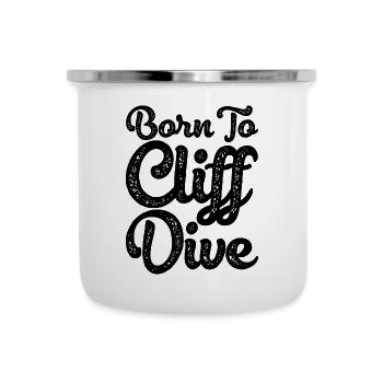 Born To Cliff Dive Cliff Jumping Watersports Tombs - Camper Mug - white - Front