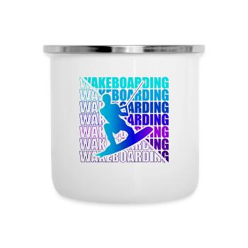 Wakeboard Wakeboarder Wakeboarding Freestyle DNA - Emaille-Tasse - Weiß - Vorne