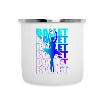 Ballet, Ballerine, Fille, Fille, Danse - Tasse émaillée - blanc - Devant