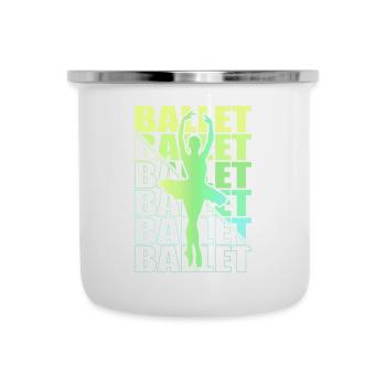 Ballet, Ballerine, Fille, Fille, Danse - Tasse émaillée - blanc - Devant