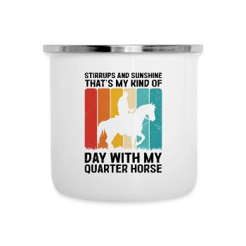 American Quarter Horse Equestrian Horse Lover Hors - Camper Mug - white - Front