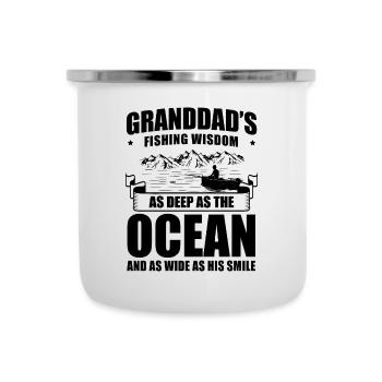 Fishing Granddad Grandpa Fisherman Grandkid Funny - Camper Mug - white - Front